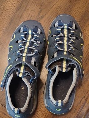 Merrell Kids Navy and Yellow Sport Sandals